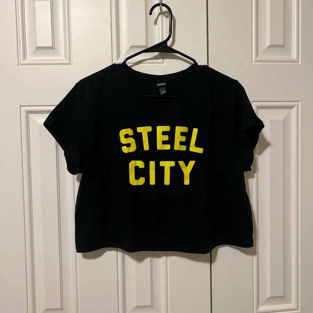 Pittsburgh Steel City Black crop shirt